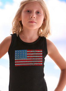 girls american flag patriotic t shirt