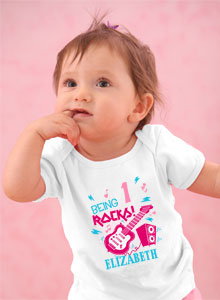 being 1 rocks first birthday t-shirt