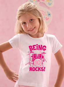 being 10 rocks with drums t-shirt