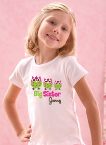 big sister owls t-shirt