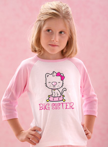 cat big sister t-shirt