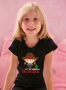 big sister cowgirl t-shirt