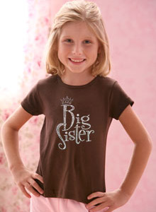 big sister with crown t-shirt