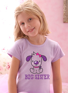 big sister puppy t-shirt