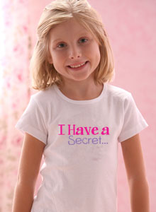 girls i have a secret big sister t-shirt on back