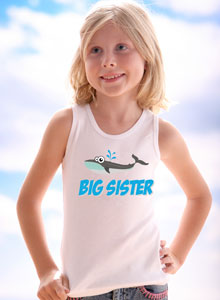 big sister whale t-shirt