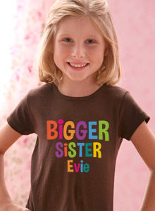 bigger sister colors t-shirt