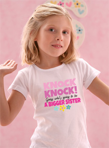 bigger sister knock knock t-shirt