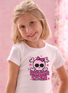 bigger sister skull t shirt