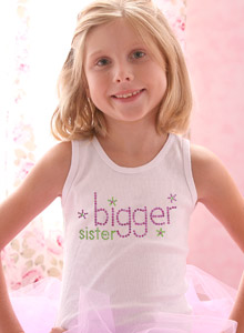 bigger sister sparkling t-shirt
