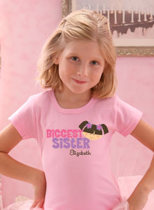 biggest sister with girl t-shirt