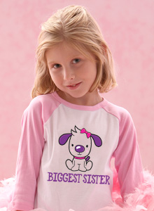 biggest sister puppy t-shirt