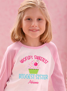 biggest sister worlds sweetest t-shirt