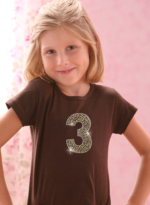 polka dot birthday age three t shirt