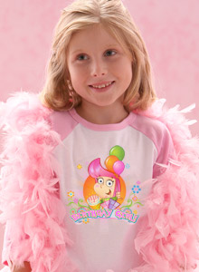 girls birthday girl with gifts t-shirt