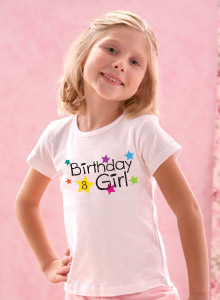girls birthday girl stars t-shirt