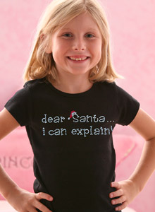 girls dear santa t-shirt