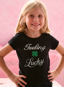 girls feeling lucky t shirts