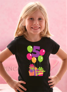 5th birthday balloons t shirt