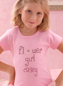 sparkling flower girl shirts