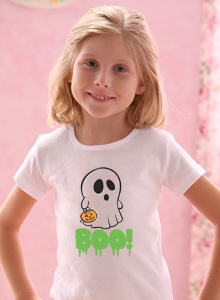 girls ghost boo t-shirt