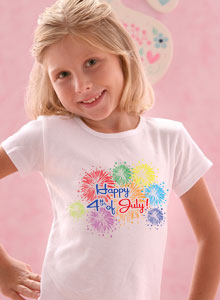 happy 4th firworks t-shirt