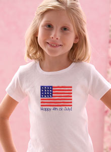 happy 4th american flag t-shirt