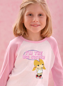i'm the big sister with hair color t-shirt