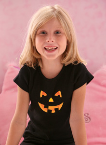 girls jack o lantern shirt