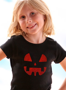 girls jack o lantern shirt