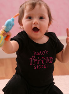 little sister puffy heart t-shirt