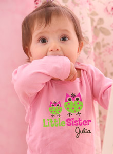 girls little sister owls t-shirt