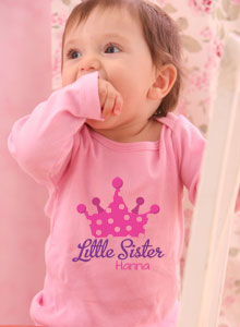 little sister princess crown t-shirt