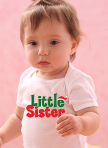 little sister santa t shirt