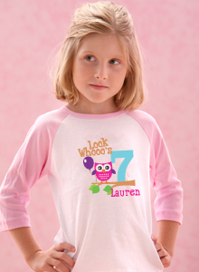 girls look whos 7 age t-shirt