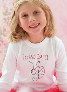 girls love bug t-shirt
