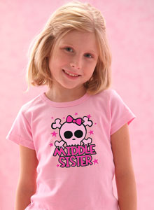 middle sister skull t-shirt