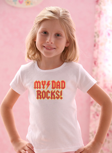 girls my dad rocks bolt t shirt