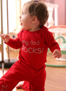 my dad rocks baby t shirt