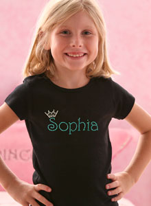 name t shirt with princess crown