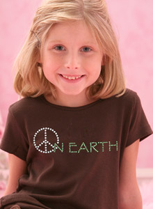 girls peace on earth t-shirt