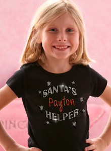girls santa's helper shirt
