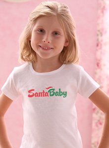 girls santa baby cap t-shirt