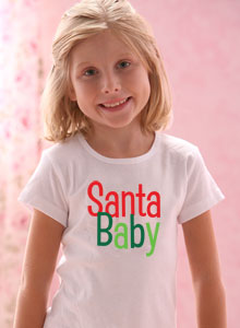 santa baby in bright bold letters