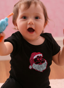 girls santa t-shirt