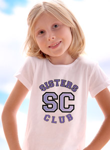 printed big sisters club t-shirt