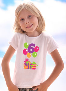 6th birthday balloons t shirt