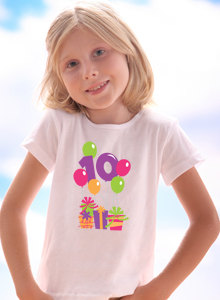 tenth birthday balloons t-shirt