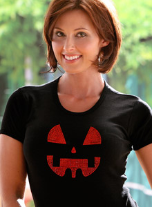 jack o lantern t shirt with ghost