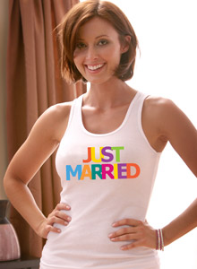 just married colors t shirt